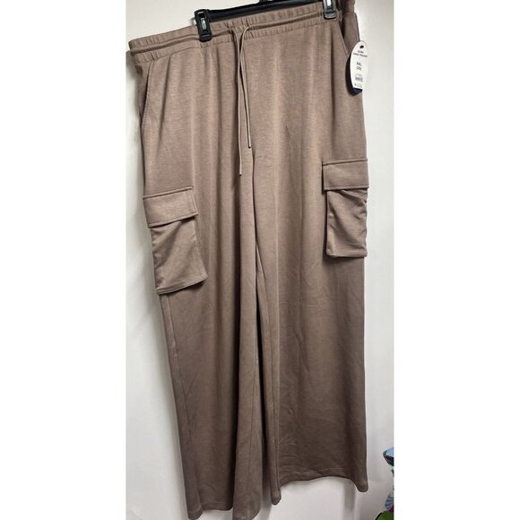 NEW Plus Size Wide Leg Cargo Sweatpants size XXL (20) Women’s Fall Winter Comfy - Picture 4 of 8